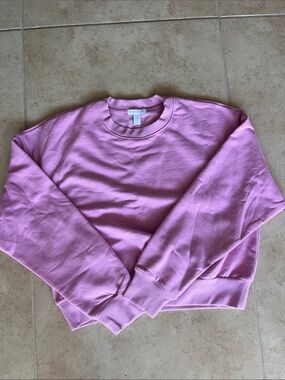 XS Beyond Yoga Light Pink Crewneck Sweatshirt